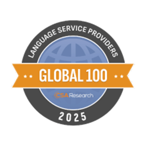 CSA Research Northern Europe global 100 LSP certificate